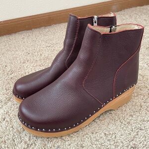 Troentorp Turner Clog Boots in Wine Size 40 US 10 to 10.5